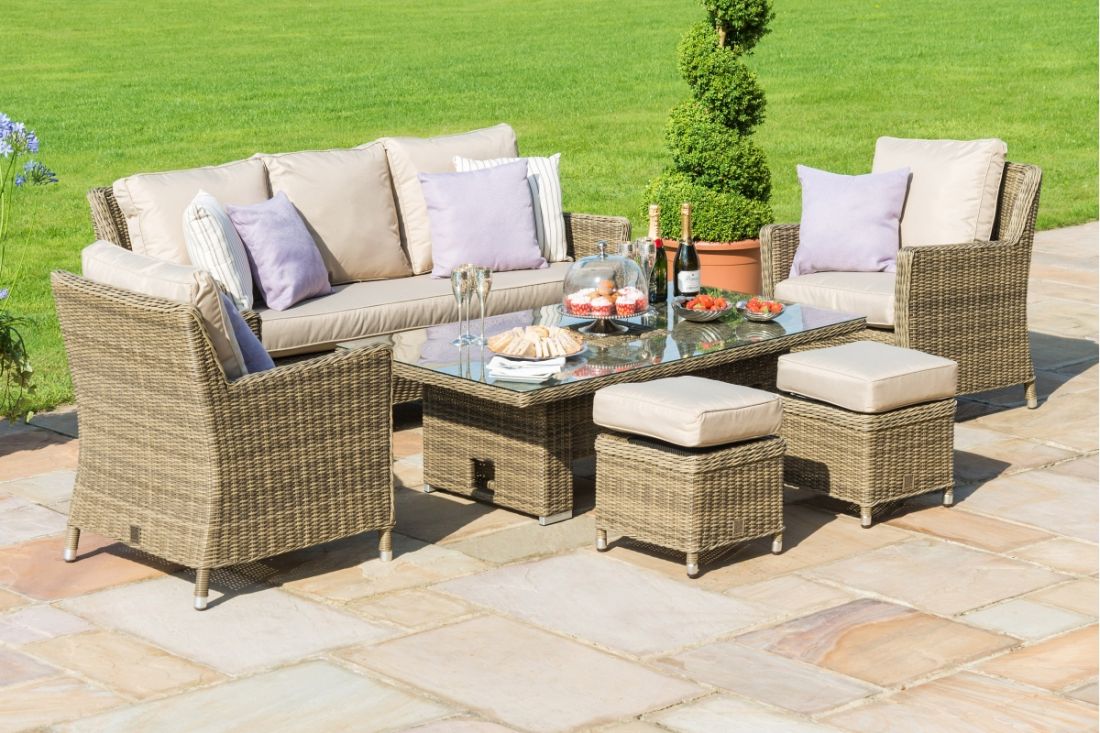 Maze Rattan Winchester Sofa Dining Set With Ice Bucket Rising Table BOSS Building DIY Supplies